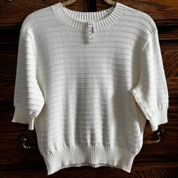 Madewell Cream Crew Neck Sweater - Picture 3 of 4
